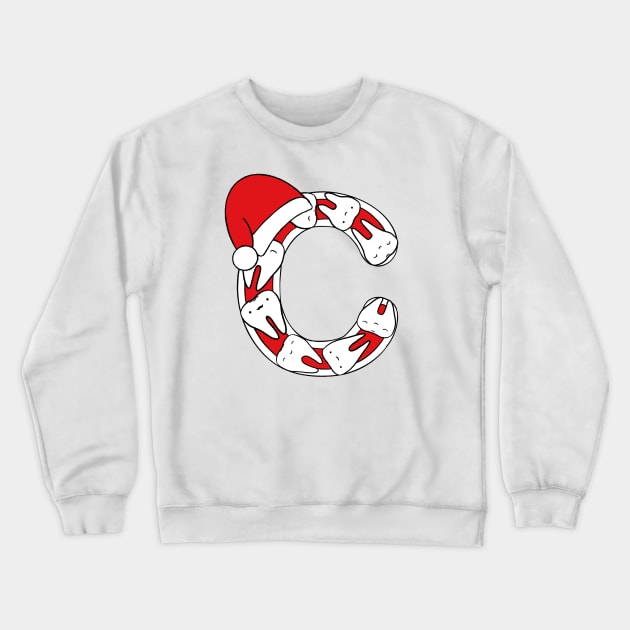 Letter C (Happimola Christmas Alphabet) Crewneck Sweatshirt by Happimola